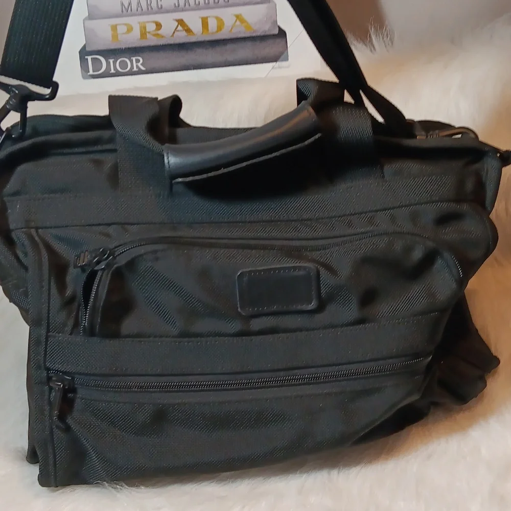 Tumi Alpha  Black Ballistic Nylon Bag